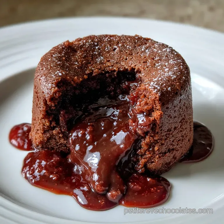 Fondant Au Chocolat : L&eacute;l&eacute;gance Du C&oelig;ur Coulant presentation