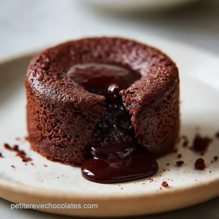 Recette du Fondant au Chocolat Noir C&oelig;ur Culant