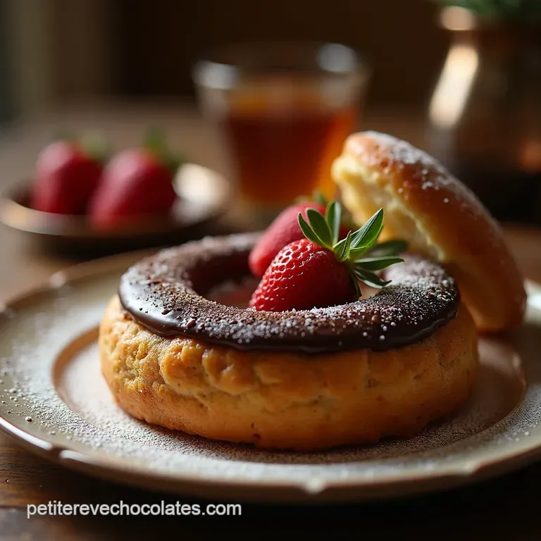 LÉclat Noir Galette des Rois au Chocolat Noir Intense et Crème Pâtissière Légère presentation