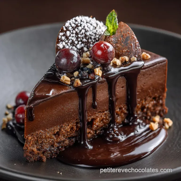 LÉlégance Suprême La Ganache au Chocolat Noir Classique Le Pilier presentation