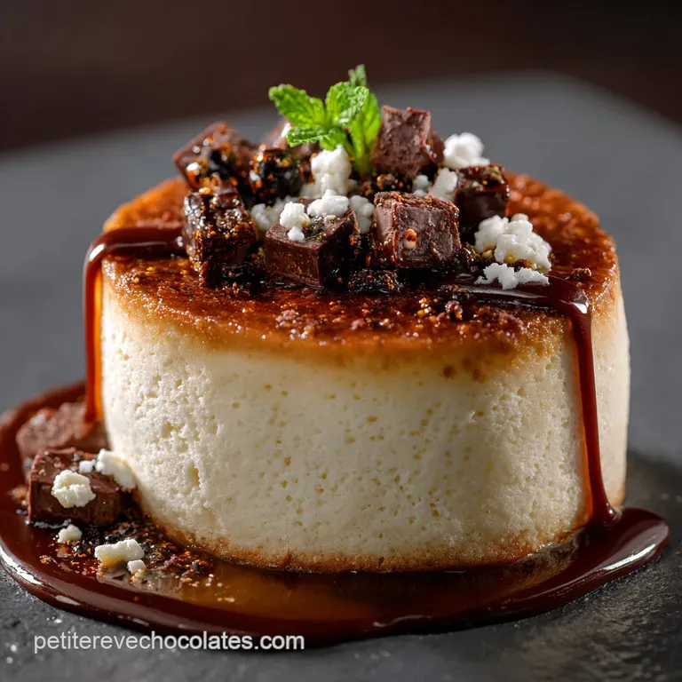 Le Nuage Chocolat&eacute; G&acirc;teau Fondant Au Fromage Blanc Et C&oelig;ur De Cacao presentation