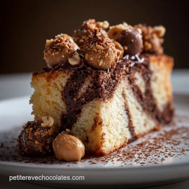 G&acirc;teau Marbr&eacute; Du Chef Chocolatvanille Au Beurre Noisette Sublim&eacute; presentation