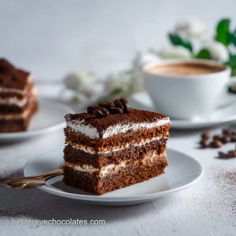 Gâteau mocaccino au chocolat : Le classique réinventé presentation