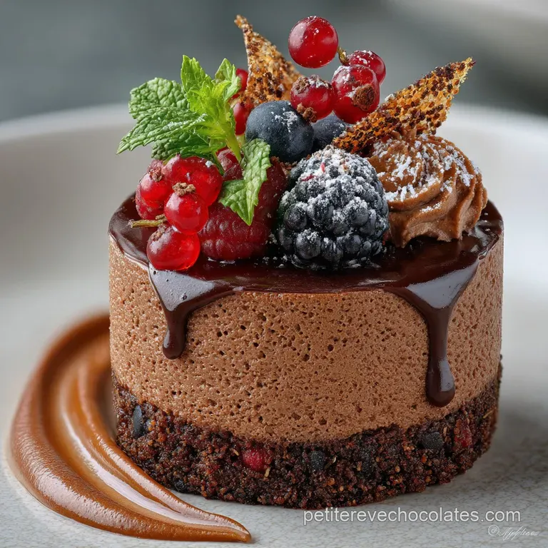 Gâteau mousse au chocolat : LExtase Chocolatée presentation