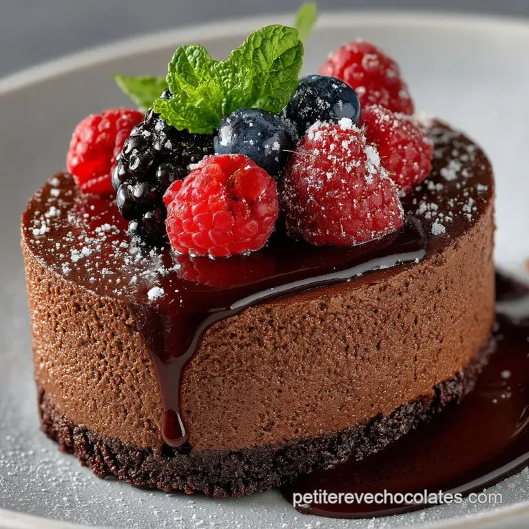 Gâteau Mousse au Chocolat Noir : LExtase Légère presentation