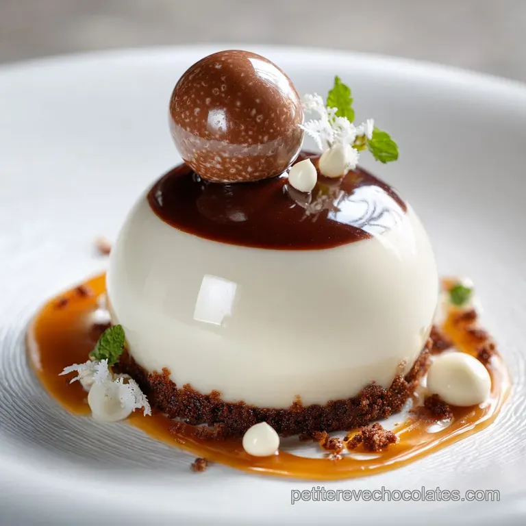 Gla&ccedil;age Miroir Au Chocolat Blanc L&eacute;clat Spectaculaire presentation