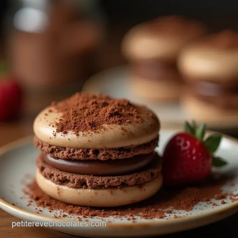 Les Macarons au Chocolat Parfaits LÉlégance CroustiFondante à la Maison presentation