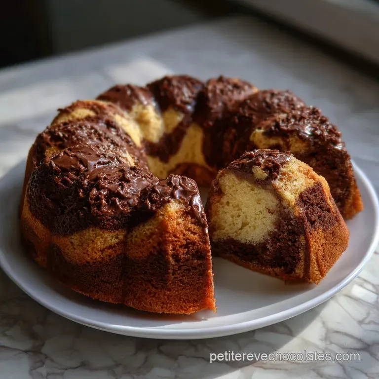 Recette G&acirc;teau Marbr&eacute; Chocolat Moelleux