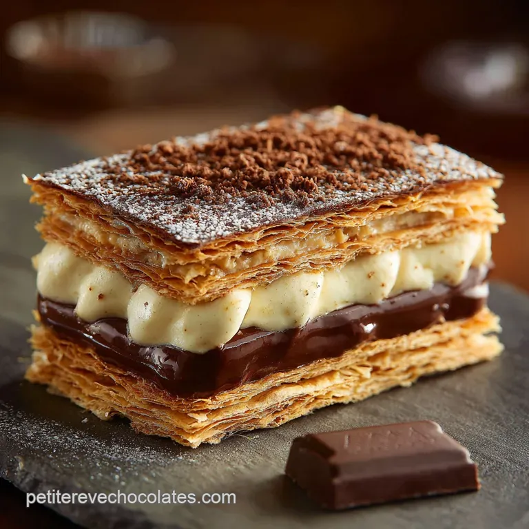Le V&eacute;ritable Mille Feuille Classique Et Sa Cr&egrave;me P&acirc;tissi&egrave;re Parfaite presentation