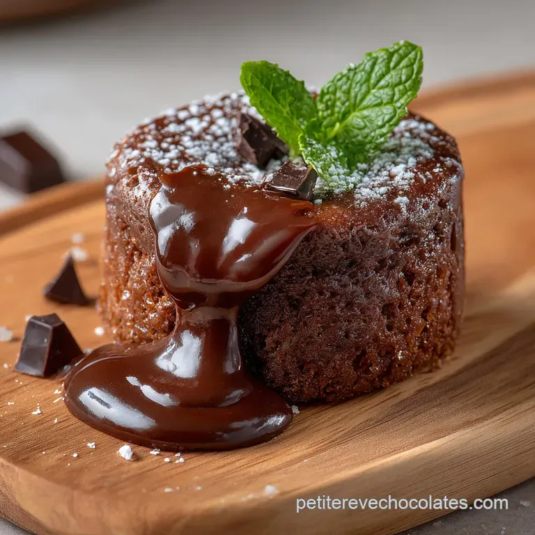 Mini Fondant Au Chocolat C&oelig;ur Coulant Le Secret Du Bistro Inratable presentation