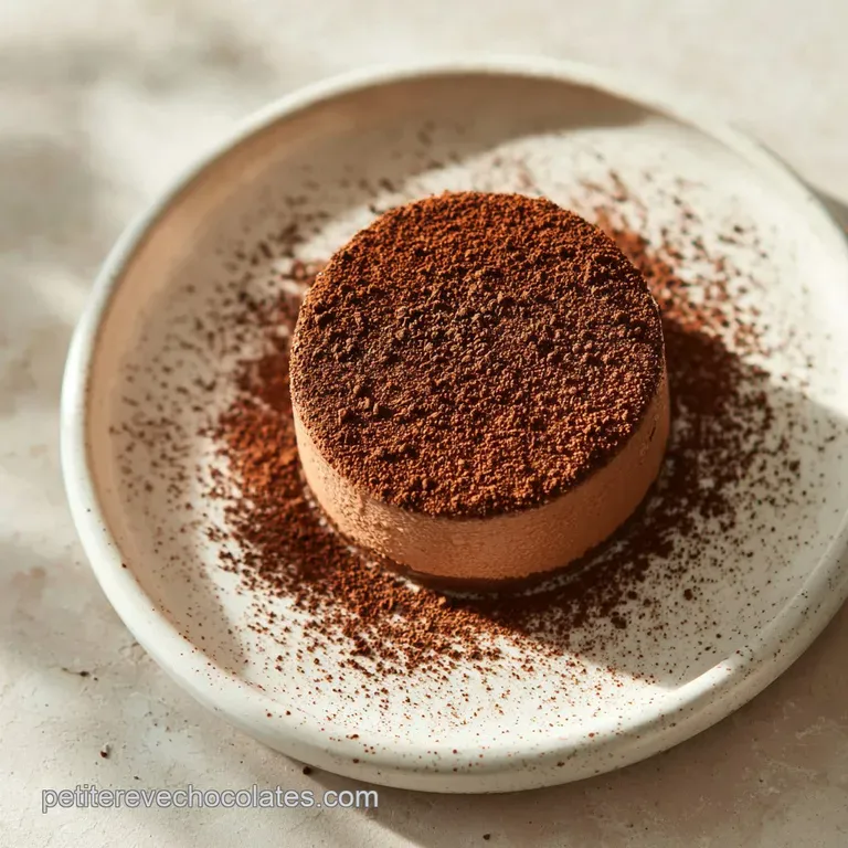 A spoonful scoops into rich, dark chocolate mousse, served in an elegant stemmed glass. Luscious and inviting dessert.