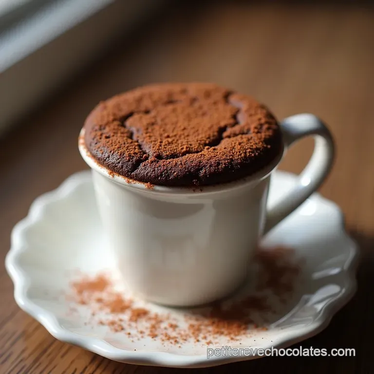 Le Vrai Mug Cake au Chocolat Fondant Prêt en 5 Minutes