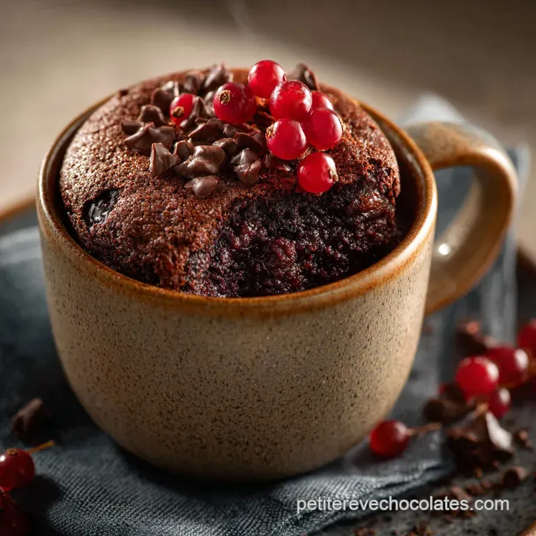 Mug cake chocolat : Le délice express ultra-fondant et prêt en 5 minutes