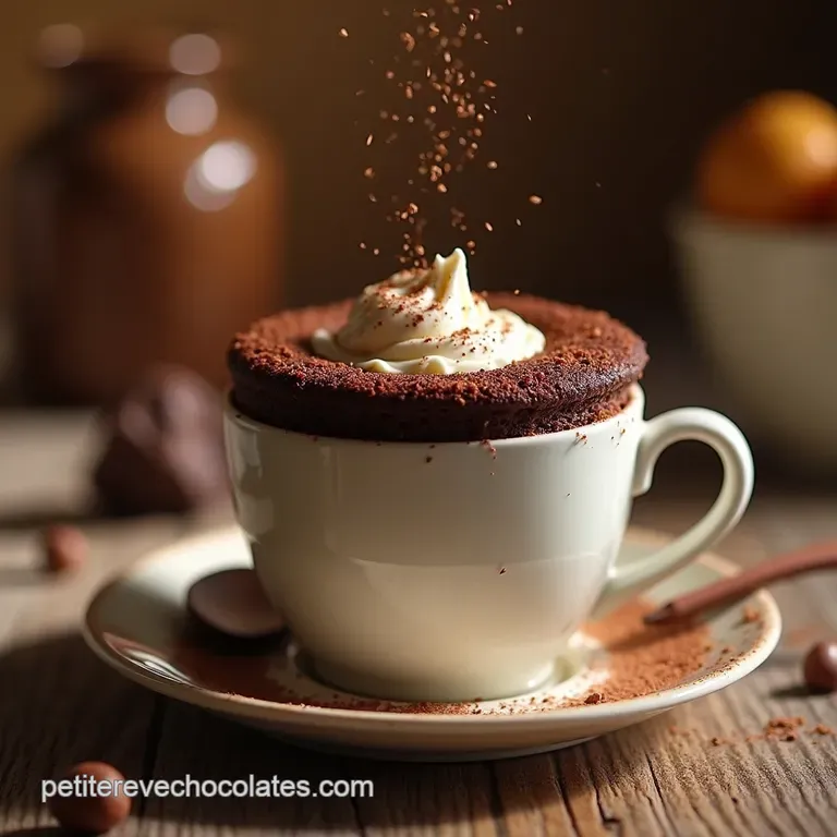 Le Coup de Foudre en Tasse Mug Cake Chocolat Fondant Prêt en 5 Minutes Chrono presentation