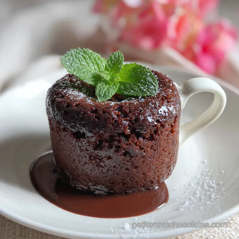 Mug Cake Au Chocolat : Fondant Instantan&eacute;