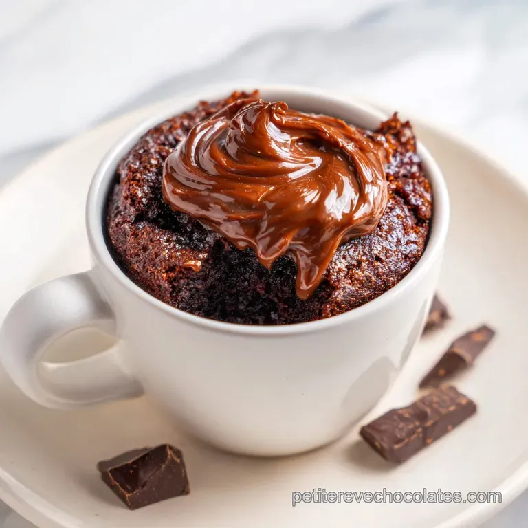 Mug Cake Nutella Fondant: C&oelig;ur Coulant
