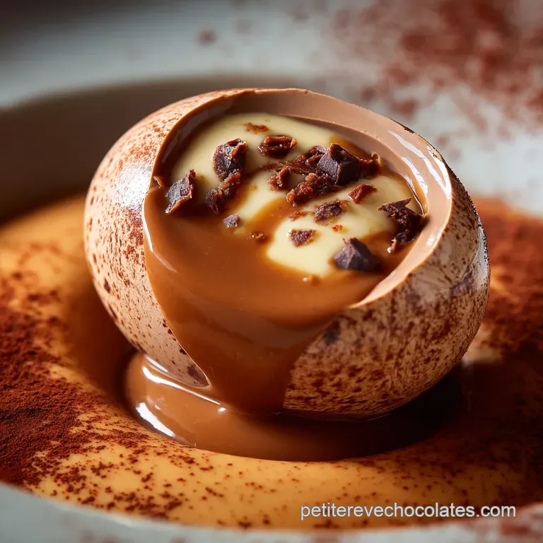 Chocolat de Pâques : Œufs maison gourmands tempérés et fourrés au praliné presentation