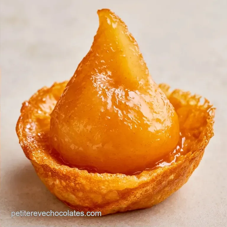Poire Belle H&eacute;l&egrave;ne sur Croustillant Pralin&eacute;