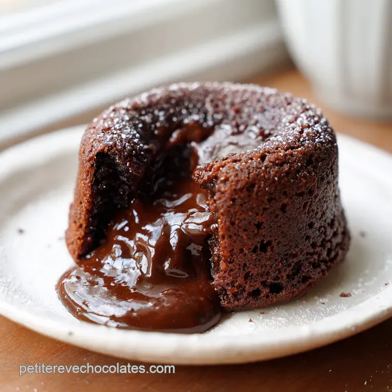 Recette du Gateau Chocolat Fondant : C&oelig;ur Coulant