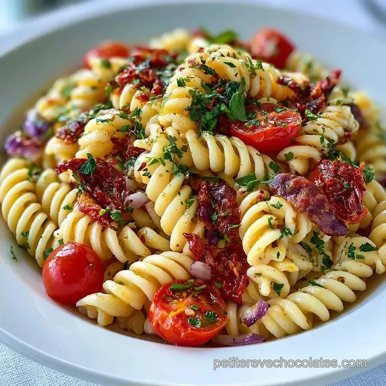 Salade de P&acirc;tes au Chorizo et Tomates S&eacute;ch&eacute;es