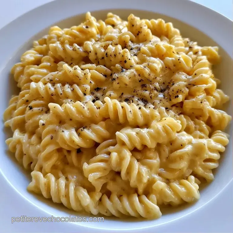 P&acirc;tes napp&eacute;es d'une sauce blanche brillante, d&eacute;cor&eacute;es de persil frais, servies dans un bol en c&eacute;ramique blanc &eacute;pur&eacute;.