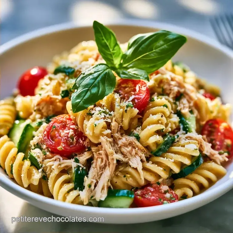 Salade P&acirc;tes Poulet R&ocirc;ti au Parmesan