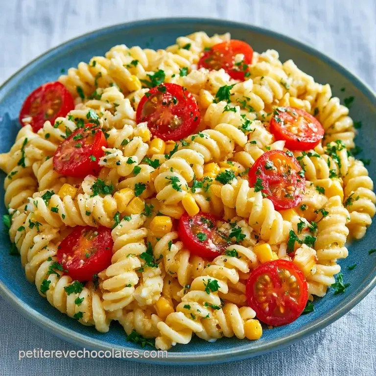 Salade onctueuse dress&eacute;e avec soin, contrastant le blanc de la sauce et le rouge vif de d&eacute;s de poivrons croquants.