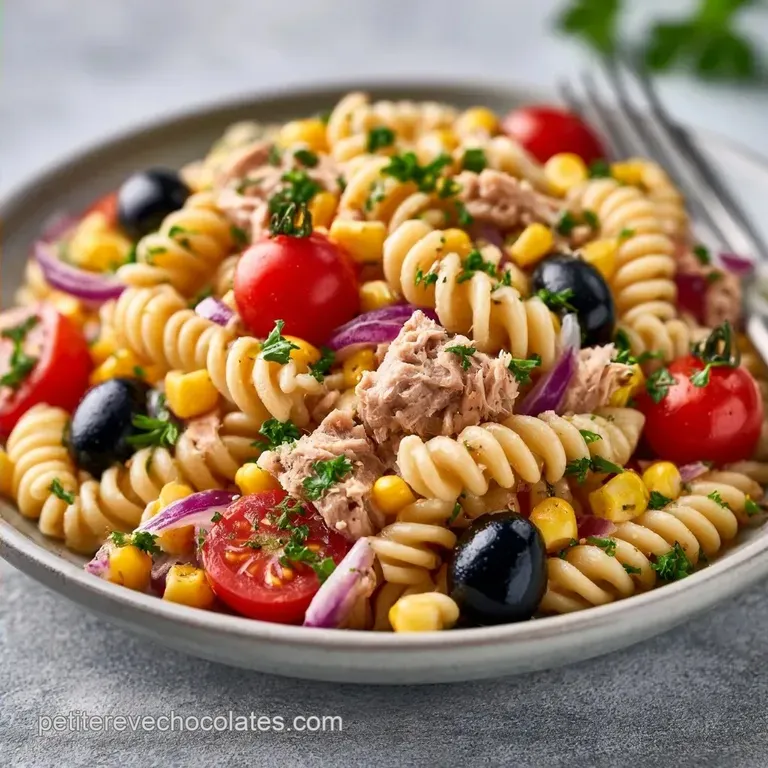 Salade P&acirc;tes Thon Classique aux Tomates Cerises