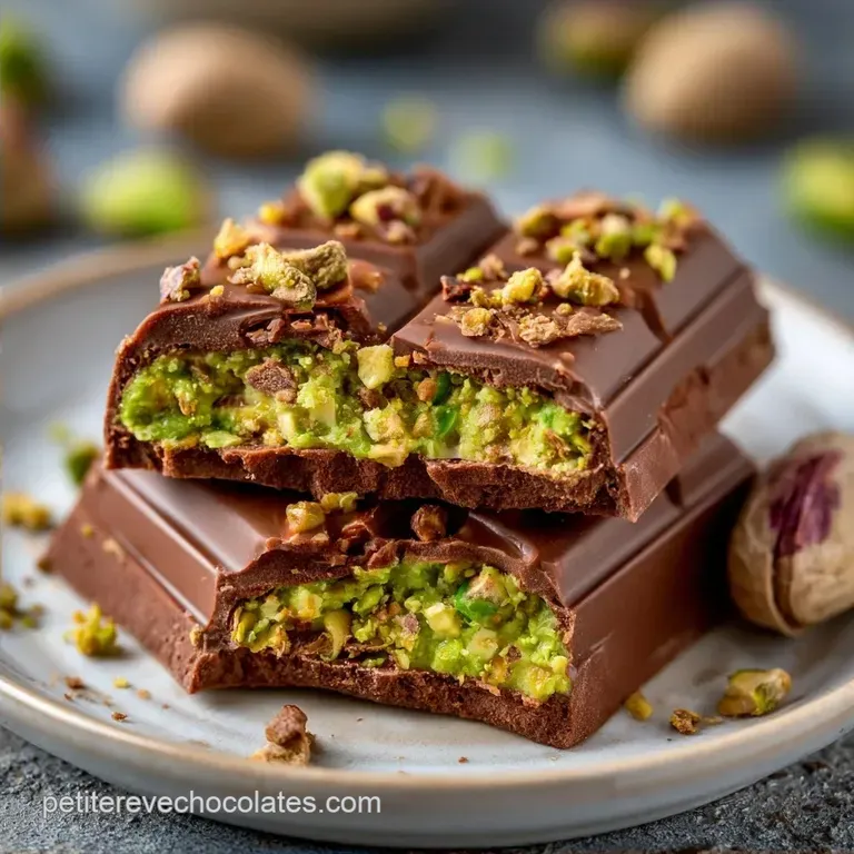Tablette Chocolat Duba&iuml; Maison &agrave; la Pistache