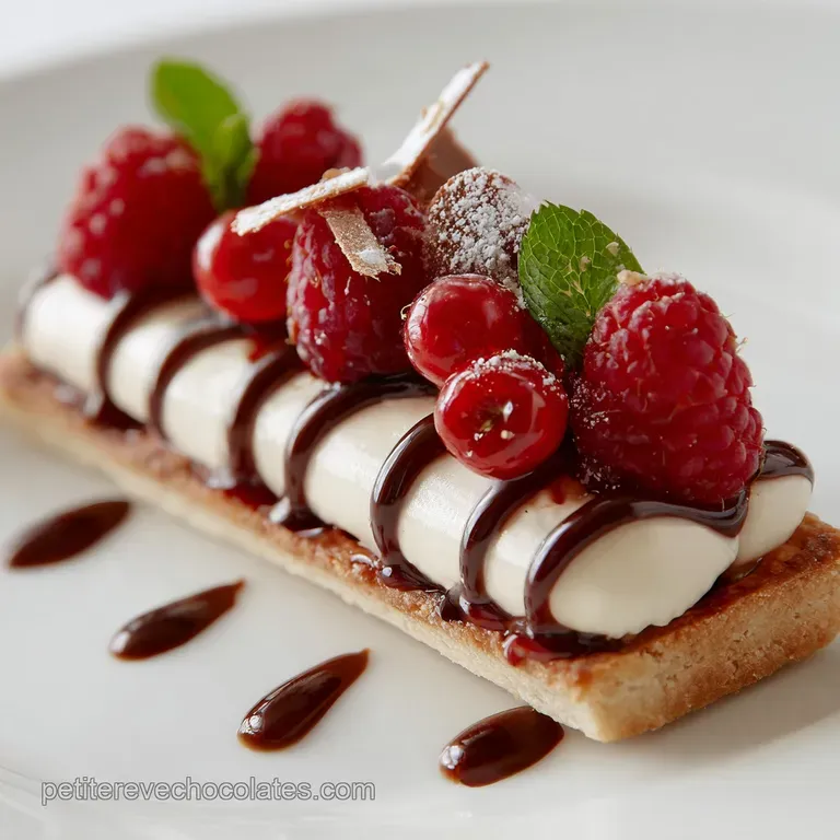 Tarte Au Chocolat Blanc Et Framboise Lharmonie Parfaite P&acirc;tiss&eacute;e Maison presentation