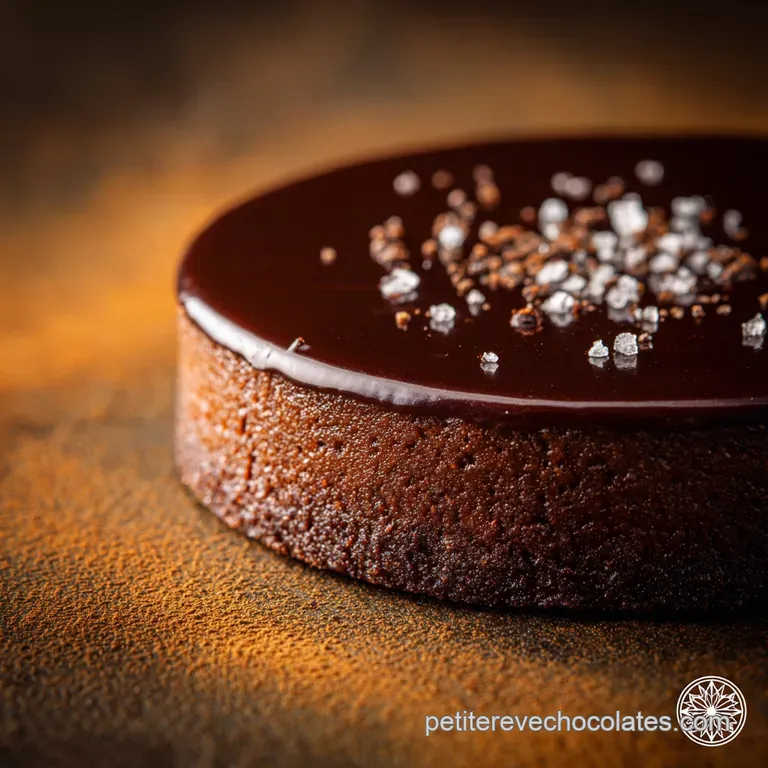 La Tarte au Chocolat Noire Intense et sa Pâte Sablée Cacaotée presentation