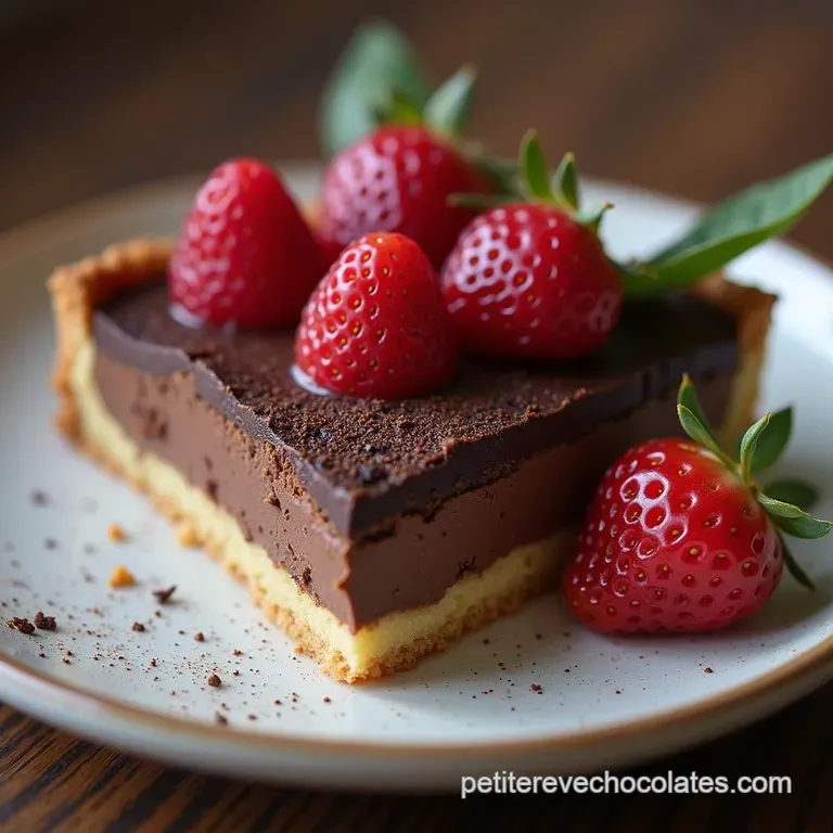 La Belle Hélène Réinventée Tarte au Chocolat Noir Intense sur Pâte Sablée Maison