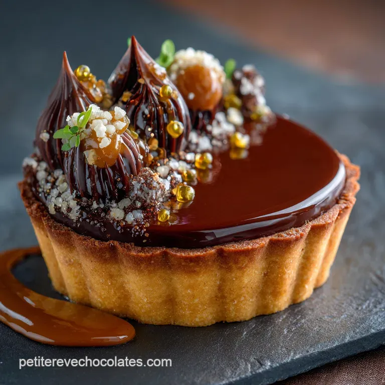 Pâtisserie au Chocolat La Tarte Signature Noire Intense et Fleur de Sel