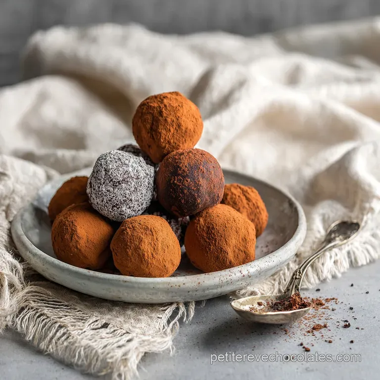 Truffes au chocolat classiques : la recette fondante facile presentation