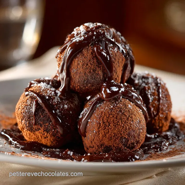 Truffes Au Chocolat Noir Intense : La Vraie Recette Des Ma&icirc;tres P&acirc;tissiers presentation