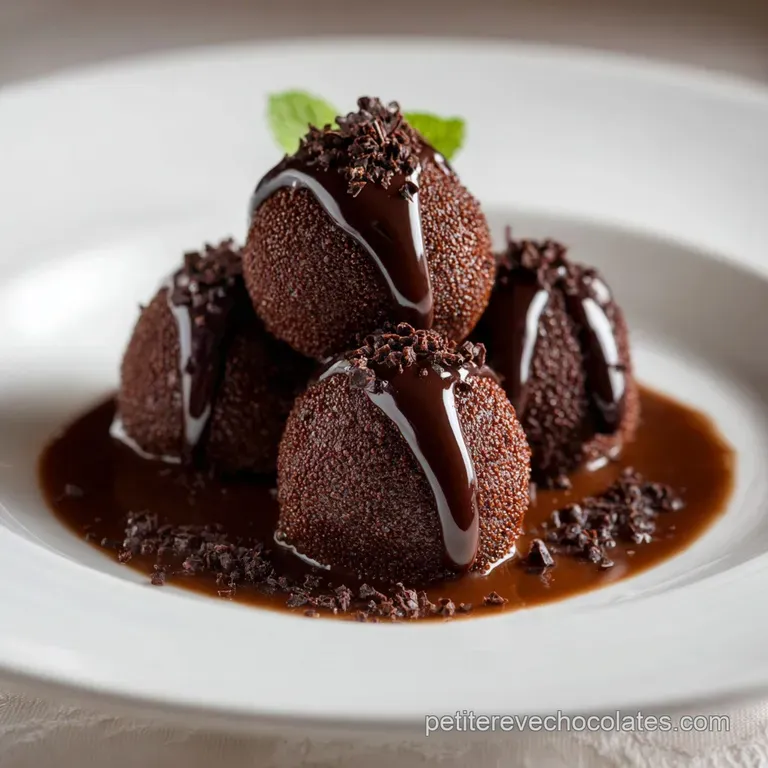 Truffes au chocolat noir intense : La vraie recette des maîtres pâtissiers