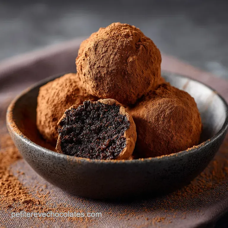 Les Truffes au Chocolat Noir Classiques Le Secret dun Fondant